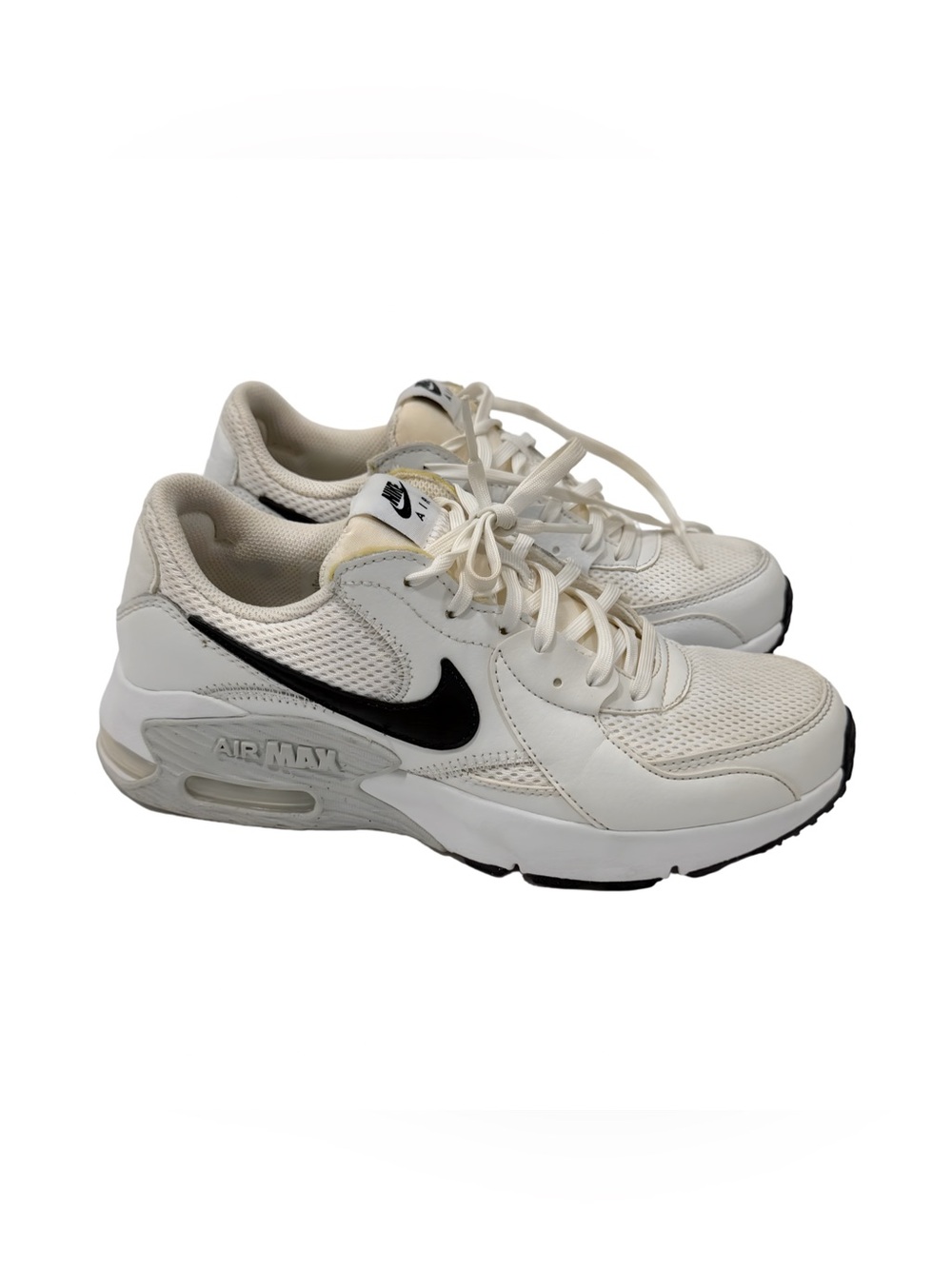 Nike White Sneakers with Black Swoosh